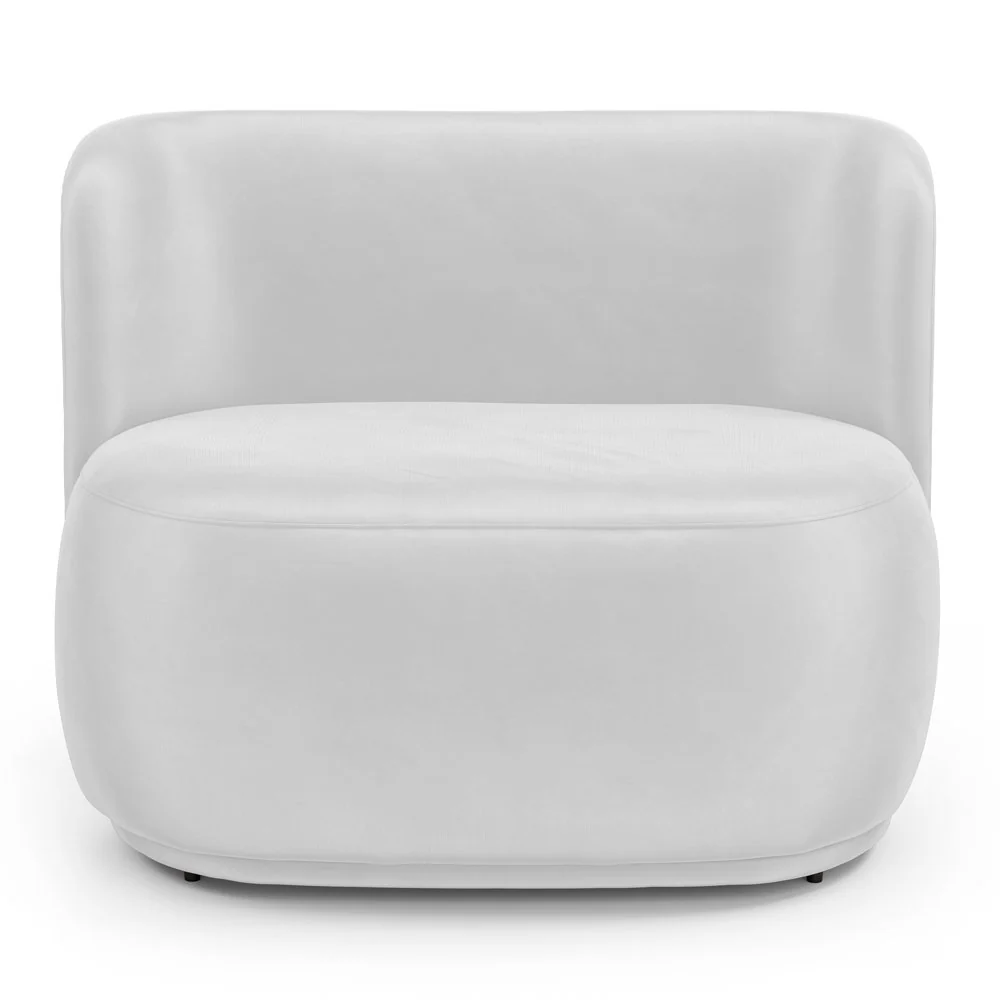 Namoradeira Decorativa Orgânica Molly 02 Lugares Couríssimo Branco - Abmaza Branco — foto 7 de 7