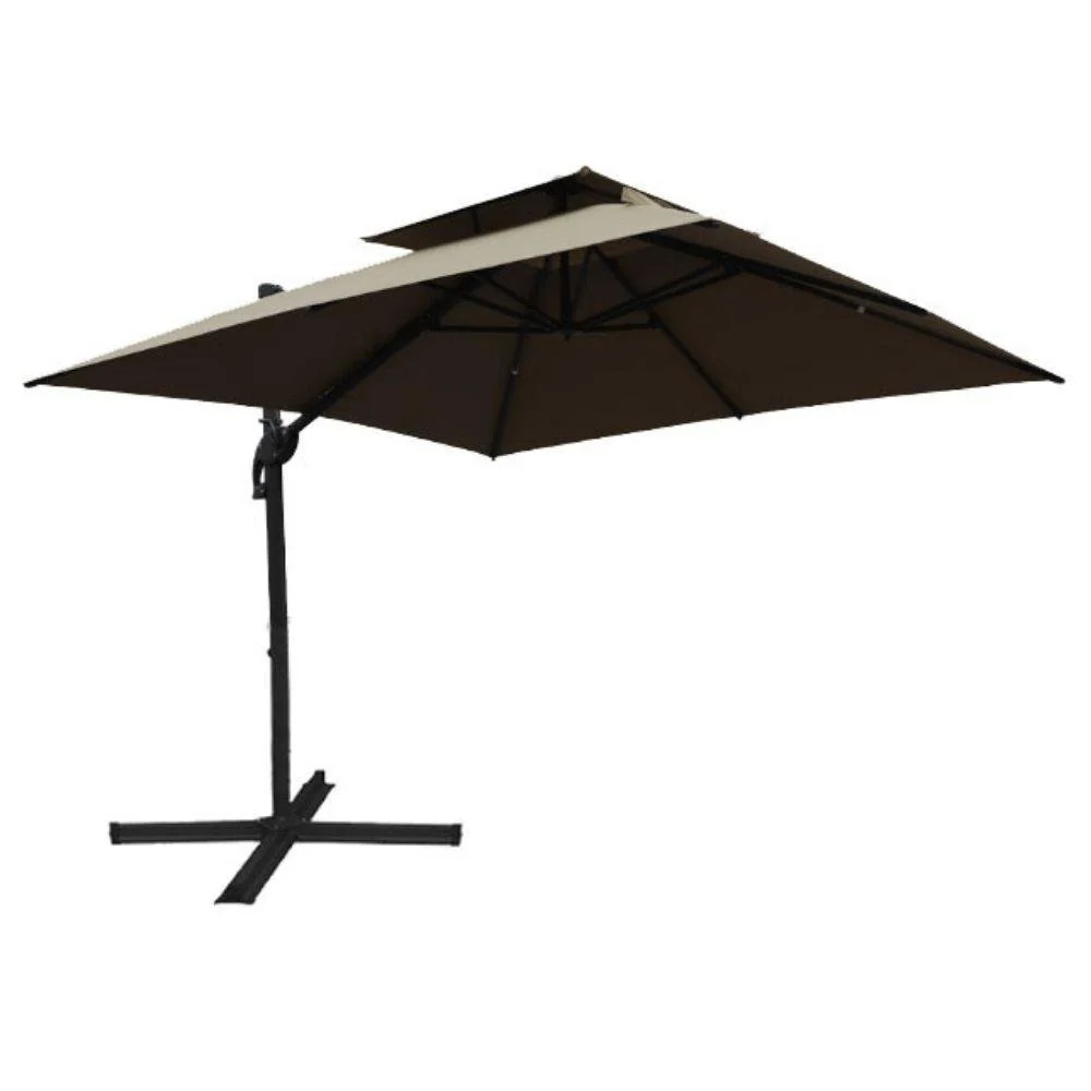 Ombrelone Lateral Tulum Rivatti 300 cm em Aluminio com Base Cruz Capa Poliéster Fendi Fendi — foto 1 de 3