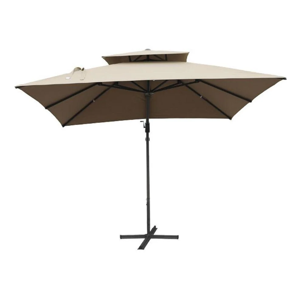 Ombrelone Lateral Tulum Rivatti 300 cm em Aluminio com Base Cruz Capa Poliéster Fendi Fendi — foto 2 de 3