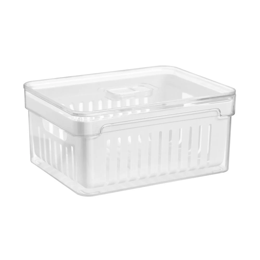 Organizador de Geladeira com Tampa e Cesto Home Style Clear 20 cm x 15 cm INCOLOR — foto 1 de 3