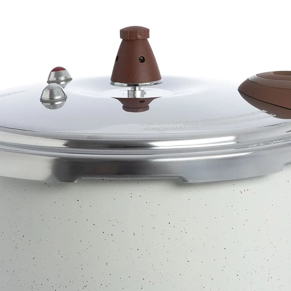 Panela de Pressão Indução Brinox Pressure BEGE — foto 2 de 3