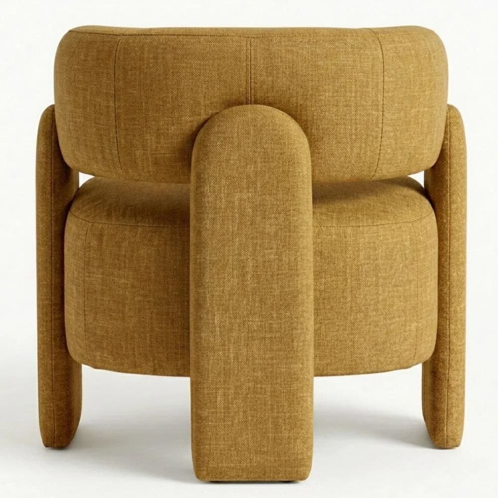 Poltrona Decorativa Lume Madeira Linho Color Trend Tca 219 — foto 6 de 10