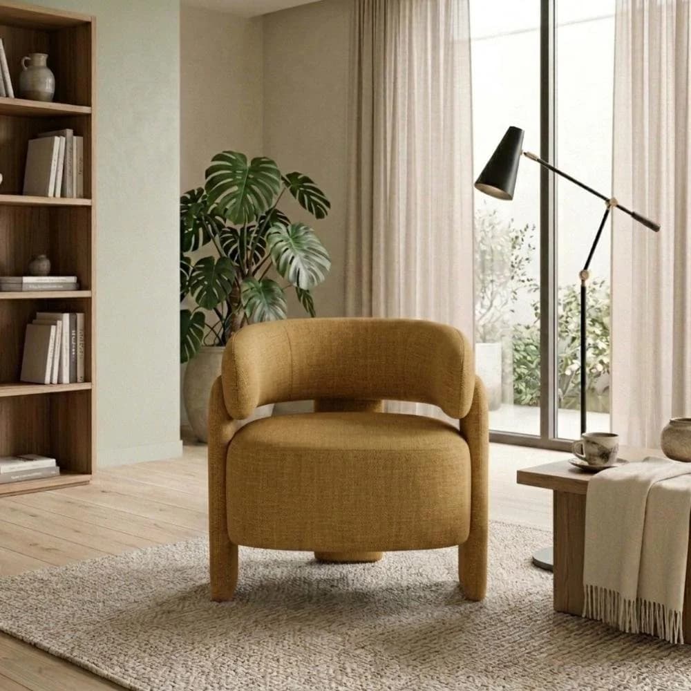 Poltrona Decorativa Lume Madeira Linho Color Trend Tca 219 — foto 10 de 10