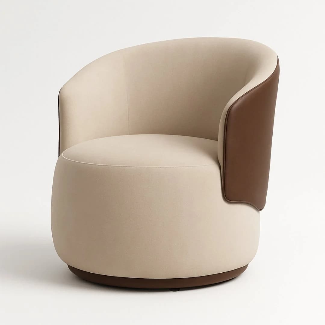 Poltrona Orgânica Compose para Sala Quarto Recepção Suede Corino Liz Confortável Elegante Multicolor — foto 2 de 7