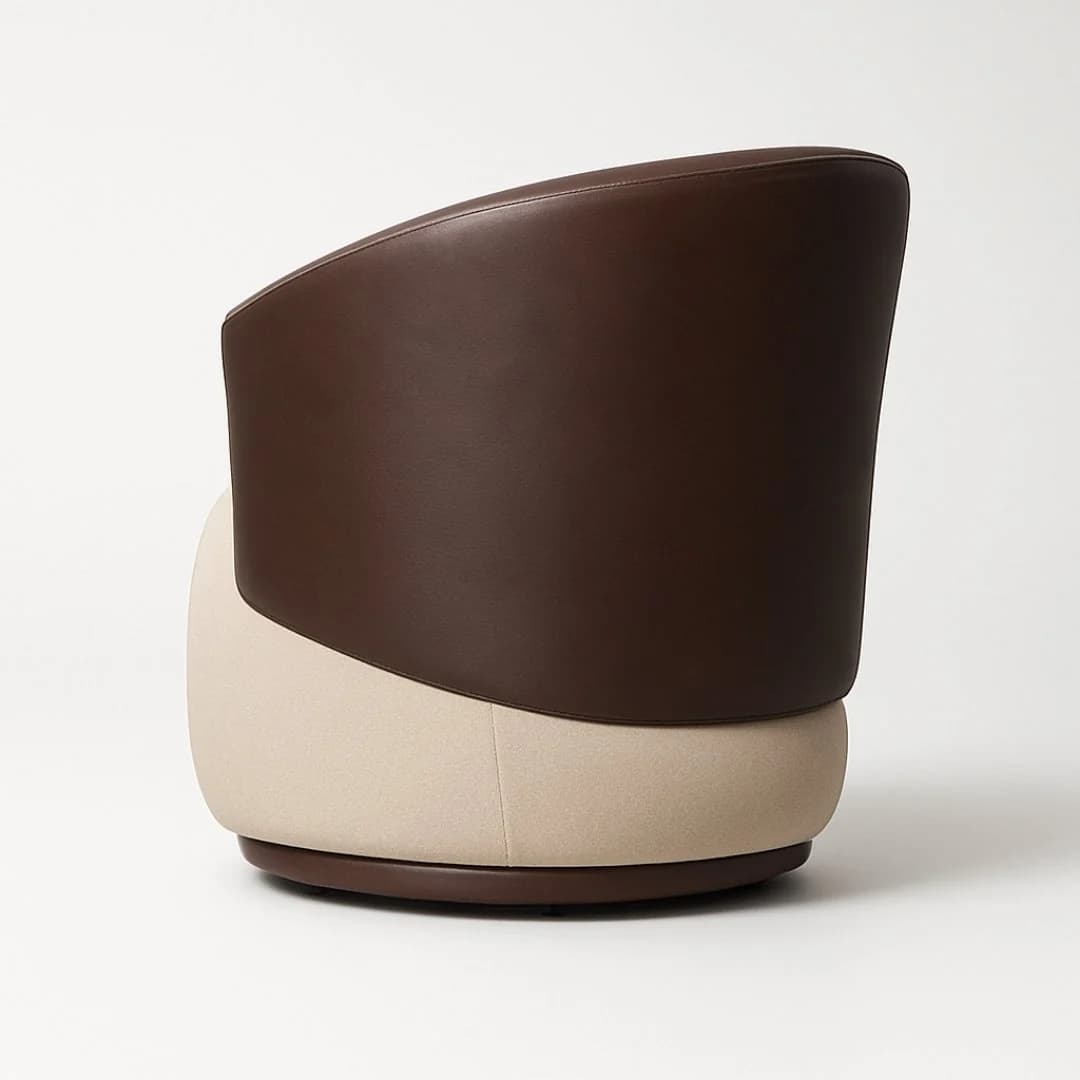 Poltrona Orgânica Compose para Sala Quarto Recepção Suede Corino Liz Confortável Elegante Multicolor — foto 3 de 7