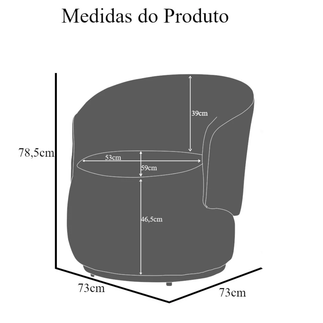 Poltrona Orgânica Compose para Sala Quarto Recepção Suede Corino Liz Confortável Elegante Multicolor — foto 7 de 7