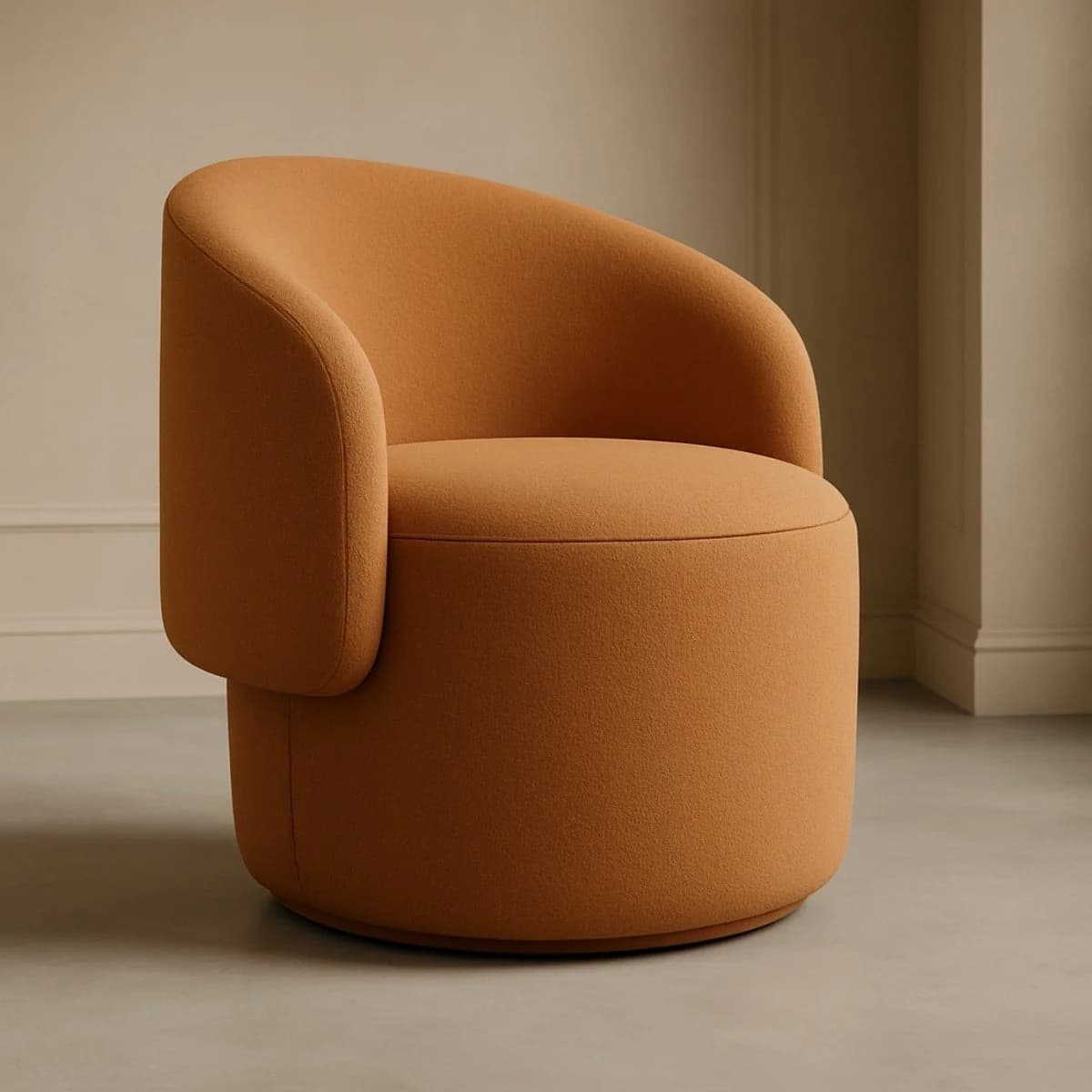 Poltrona Orgânica Redonda para Sala Recepção Liz Confortável Elegante Bouclê Multicolor — foto 1 de 8