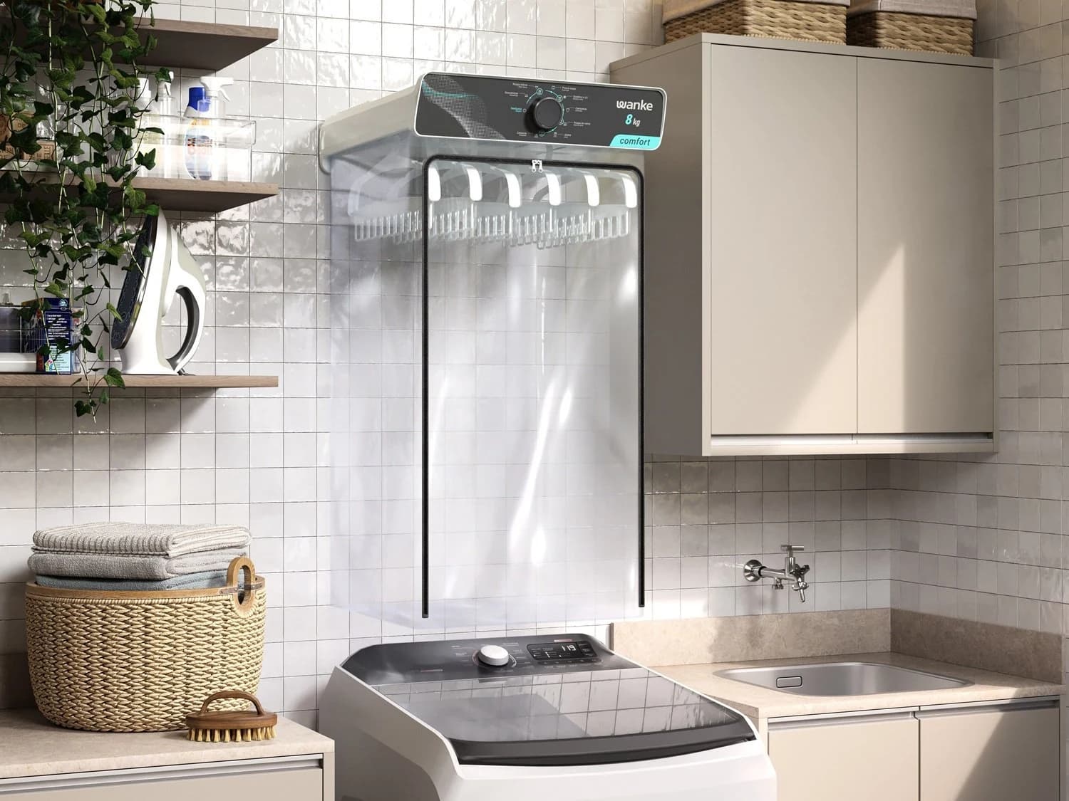 Secadora de Roupas Wanke Comfort - 8 Kg - Branca 220V — foto 11 de 12